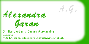 alexandra garan business card